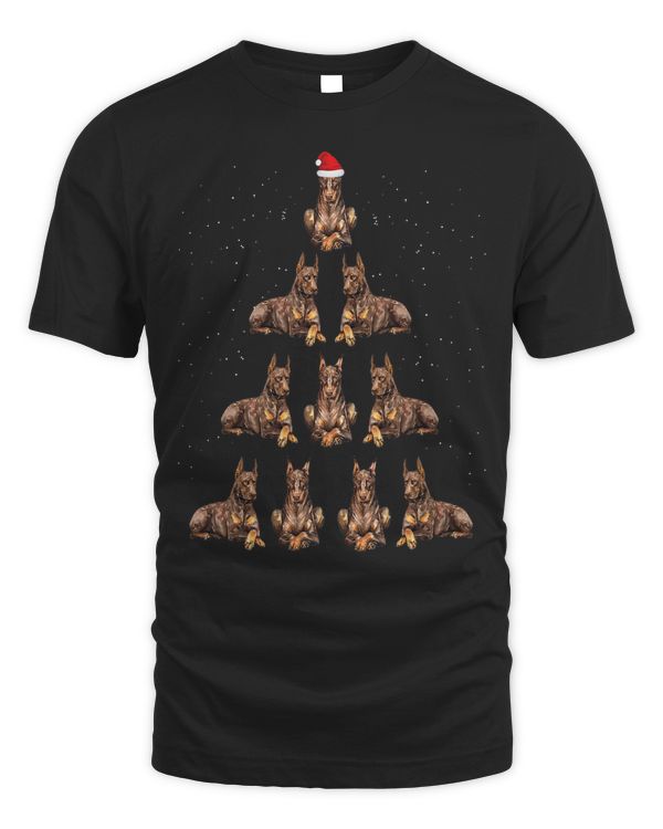 Doberman Pinscher Christmas Tree Doberman Dog Xmas Lighting
