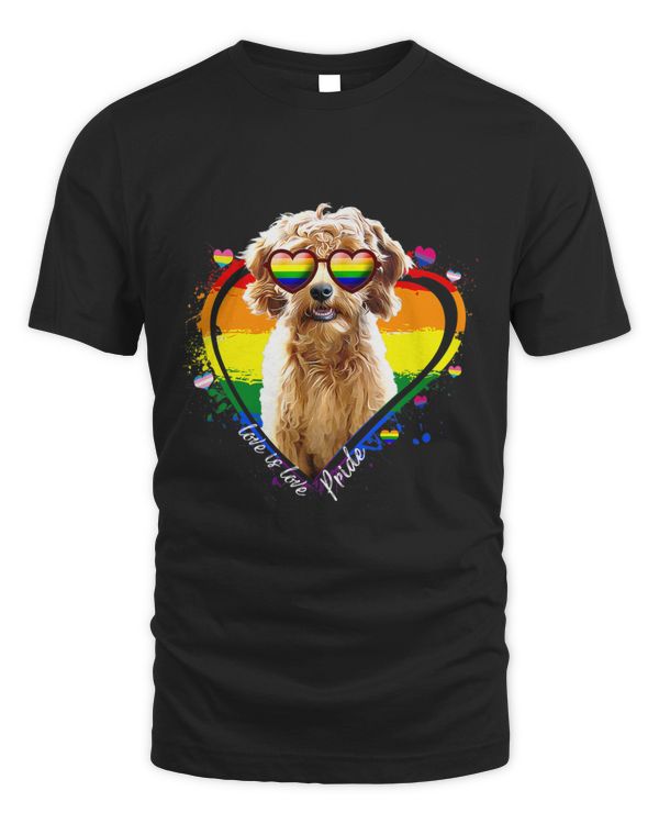 Airedale Terrier Rainbow Heart Gay Pride LGBT Tees Dog Lover