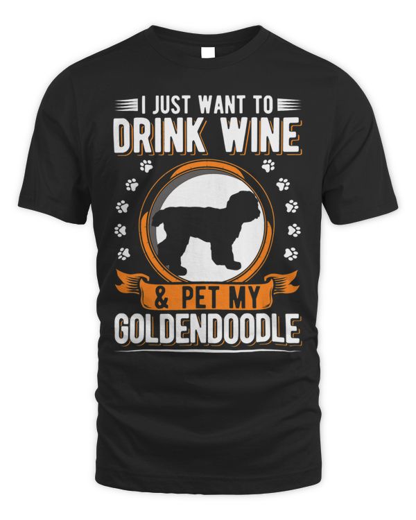 Goldendoodle And Wine T-Shirt