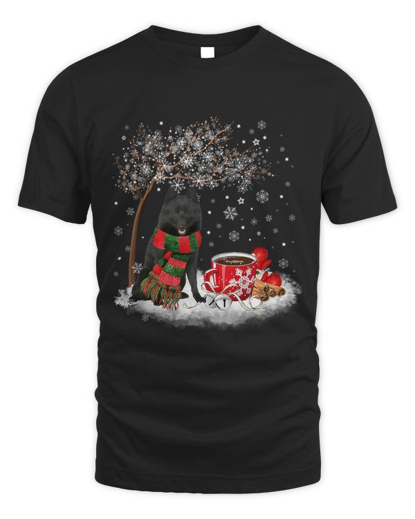 Schipperke Dog In The Snow Christmas Winter Xmas Tree 129