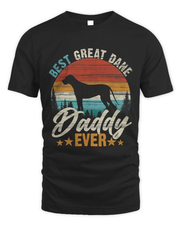 Best Great Dane Daddy Ever Retro Vintage Gift T-Shirt