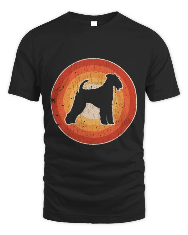 Airedale Terrier Retro Vintage 60s 70s Sunset Dog Lovers Men 3