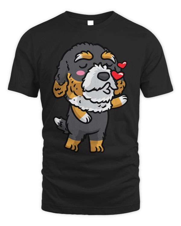 Bernedoodle Dog Kisses Emoticon