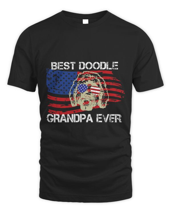 Mens Funny Best Doodle Grandpa Ever Dad Ever Father's Day T-Shirt Copy
