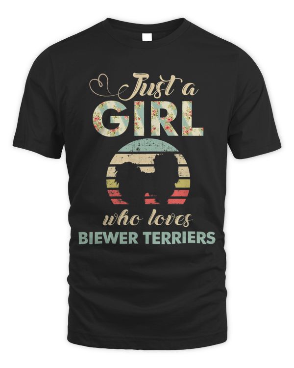 Just A Girl Who Loves Biewer Terriers Retro Vintage Dog