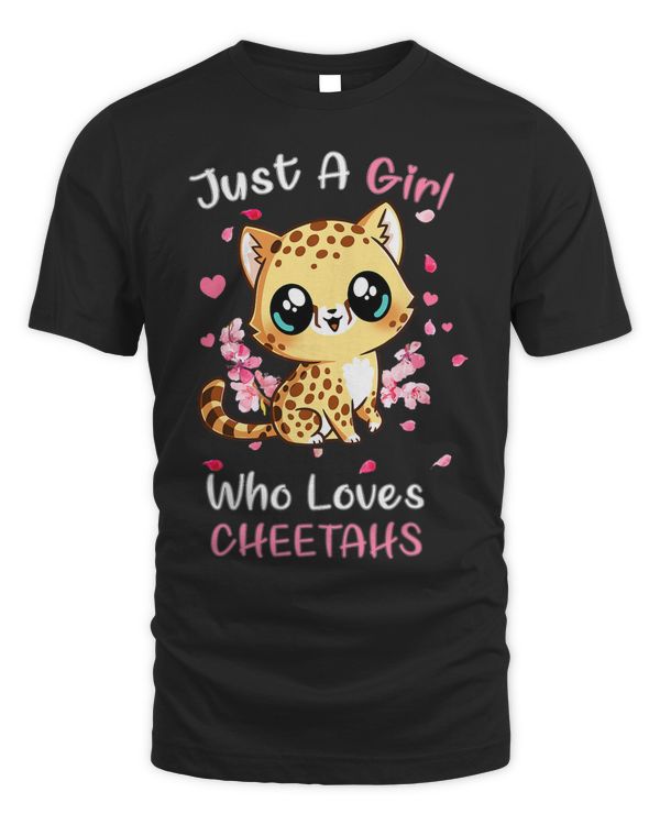 Just A Girl Who Loves Cheetahs Shirt Cute Cheetah Lover 290