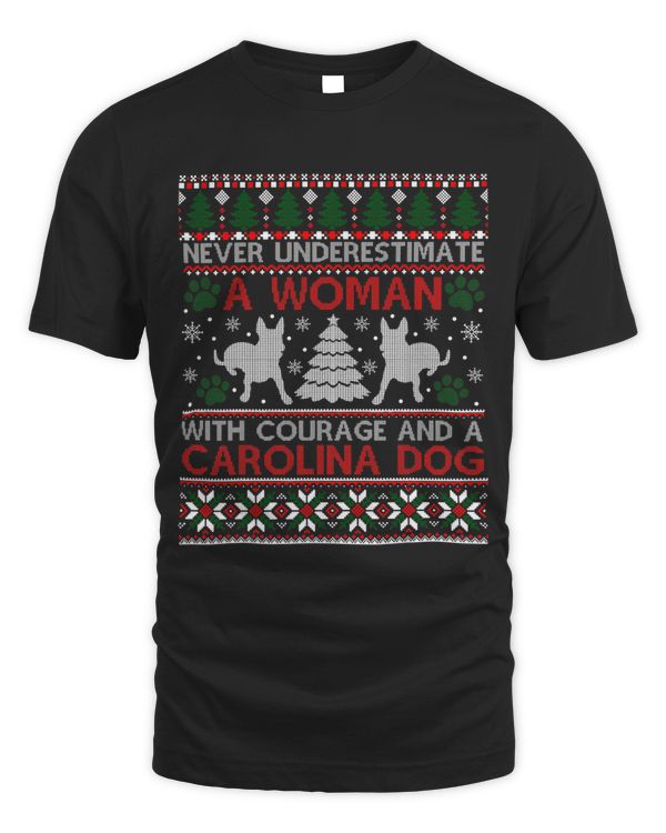 A Woman With Courage And a Carolina Dog Christmas Ugly