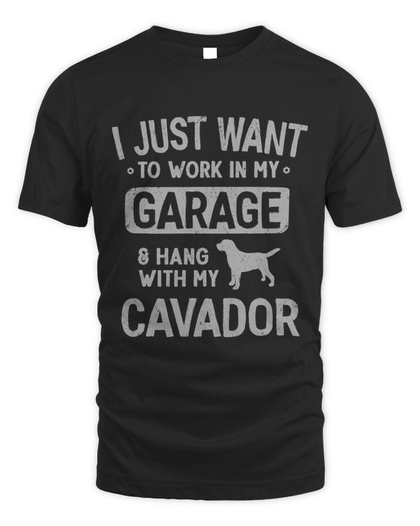 Funny Cavador Dad Garage Men Hang With