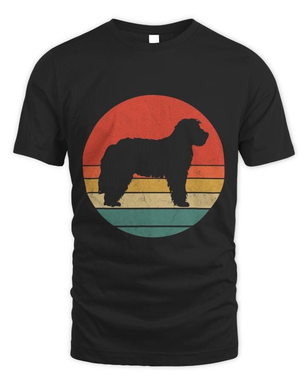 Bernedoodle Vintage Dog Silhouette Retro 60s 70s Dogs Gift