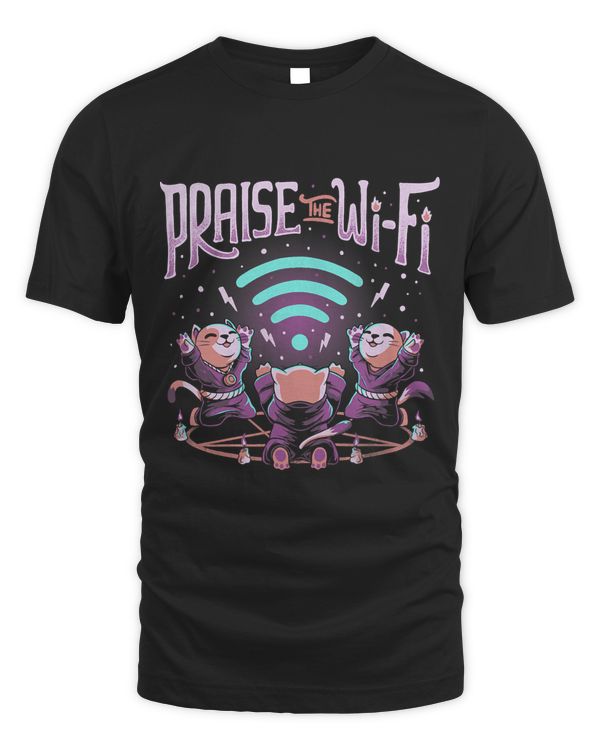 Praise the Wifi Funny Evil Technology Lovers Cute Cat651