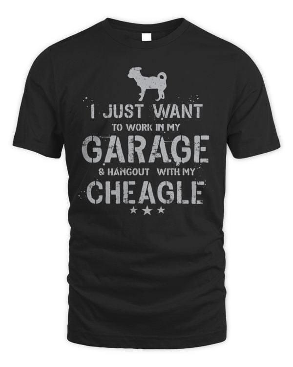 Funny Cheagle Dad Garage Men Hang