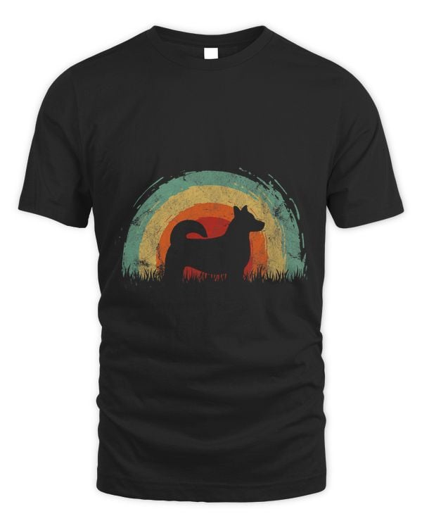 Retro Horgi Vintage Rainbow Dog Men Women 371