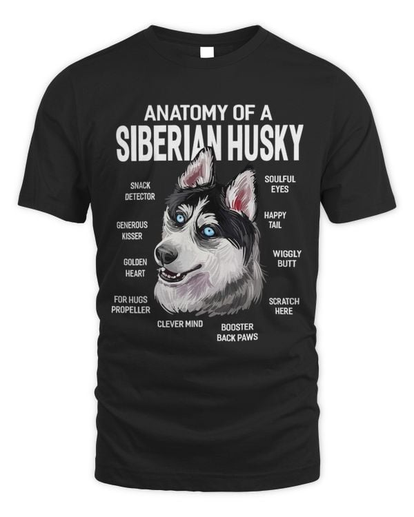 Dogs 365 Anatomy of a Siberian Husky Dog Funny Gift
