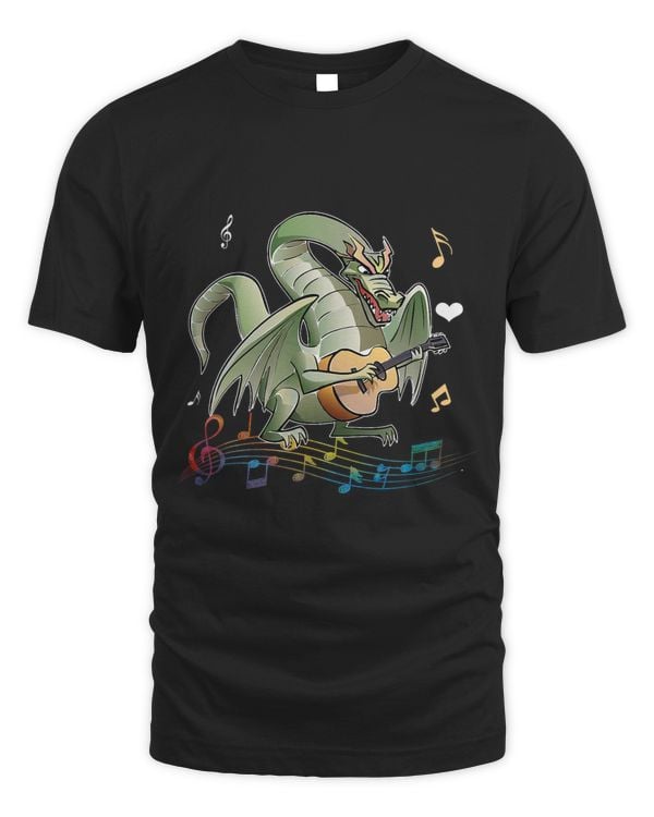 Dragon Guitar Player Shirt For Men Rock N Roll Band Musics