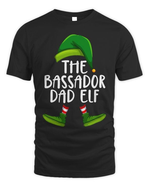 Bassador Dad Dog Elf Funny Christmas Pajama X mas Men