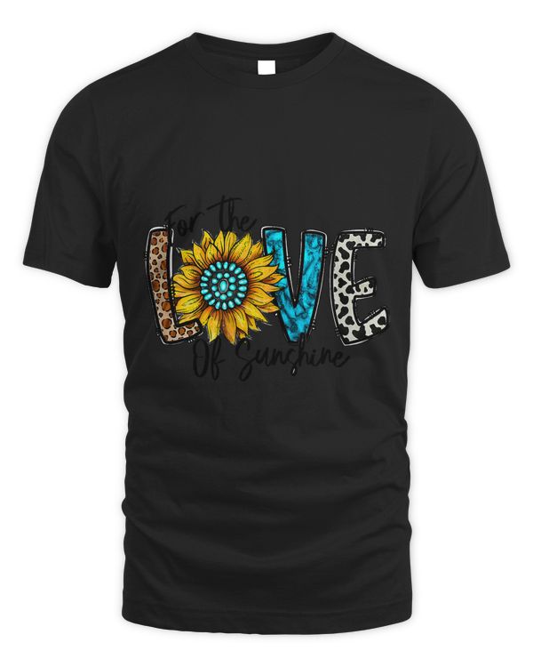 For The Love of Sunshine Western Leopard Turquoise Sunflower