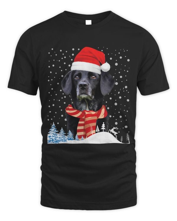 Bassador Dog Ugly Christmas Sweater Santa Hat Funny Xmas
