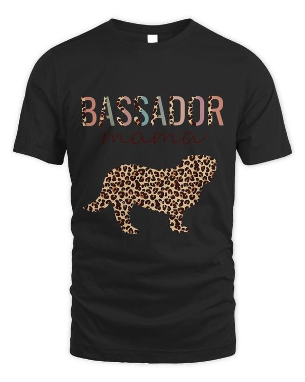 Bassador Mama With Leopard Print For Bassador Dog Mom