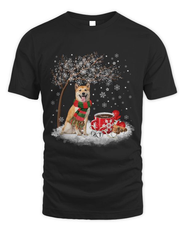 Shiba Inu Dog In The Snow Christmas Winter Xmas Tree 142