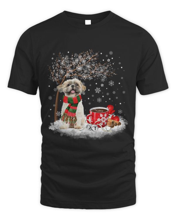 Shih Tzu Dog In The Snow Christmas Winter Xmas Tree 133