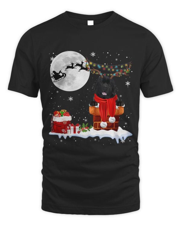 Newfoundland Christmas Tree Lights Pajama Dog Lover Xmas 52