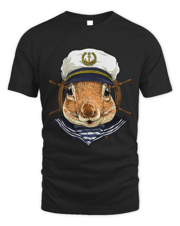 Squirrel Sailor Boat Captain Wildlife Squirrel Rodent Animal 135