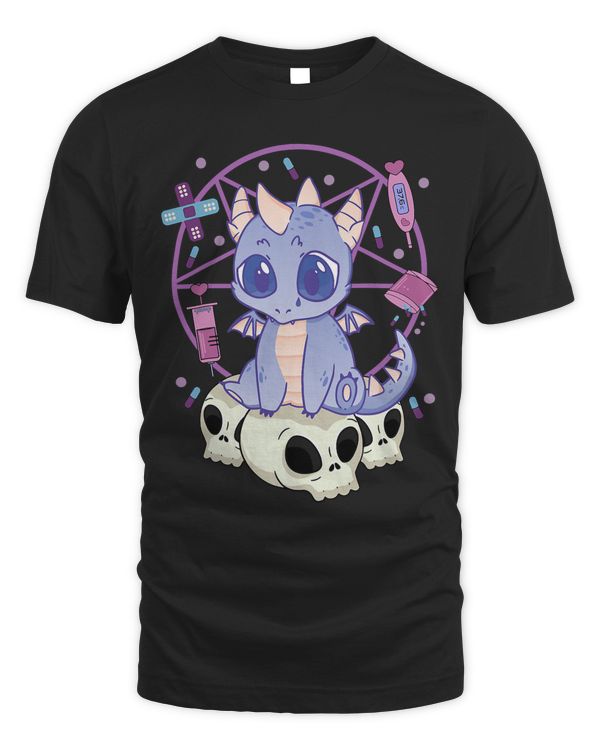 Cute Japanese Yami Kawaii Pastel Goth Aesthetic Anime Dragon