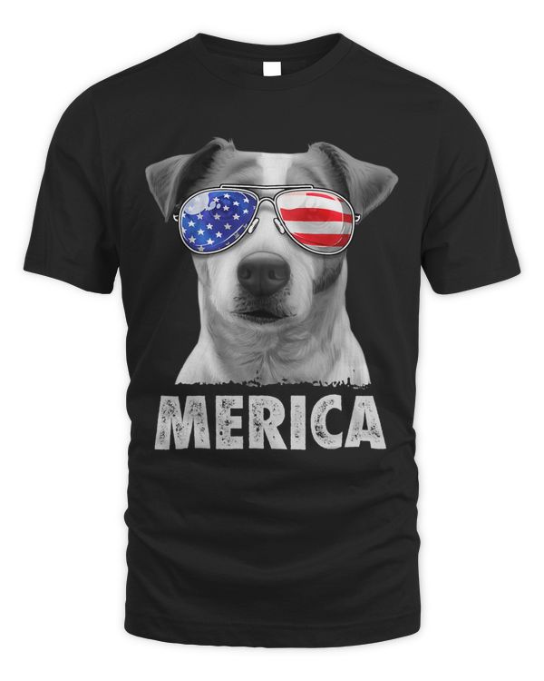 Jack Russell Terrier 4th of July Merica Men American Flag 1
