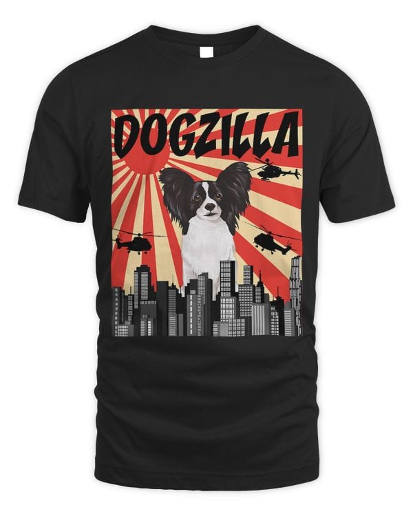 Funny Retro Japanese Dogzilla Papillon 210