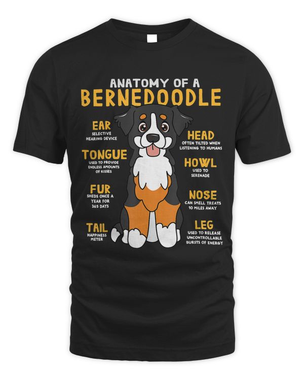 Bernedoodle Anatomy Funny Dog Mom Dad Cute