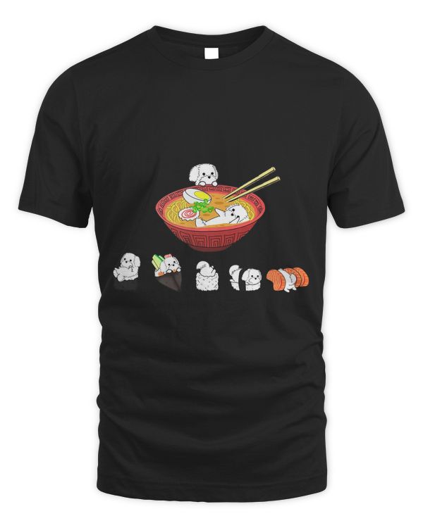 Funny Maltese Sushi Ramen Bowl Japanese Kawaii Maltese Mom