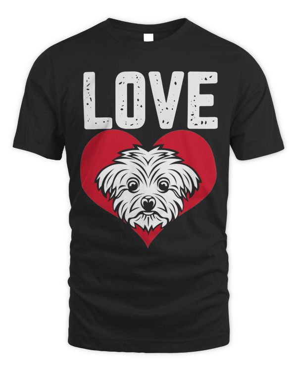 I Love My Dog Maltese Lover Funny Maltese