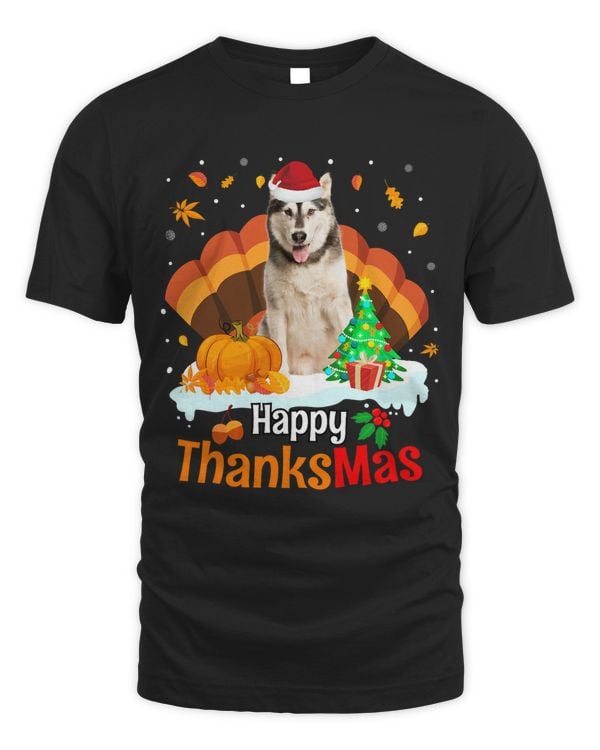 Thanksgiving Husky Happy Christmas Siberian Husky Thanksmas 274