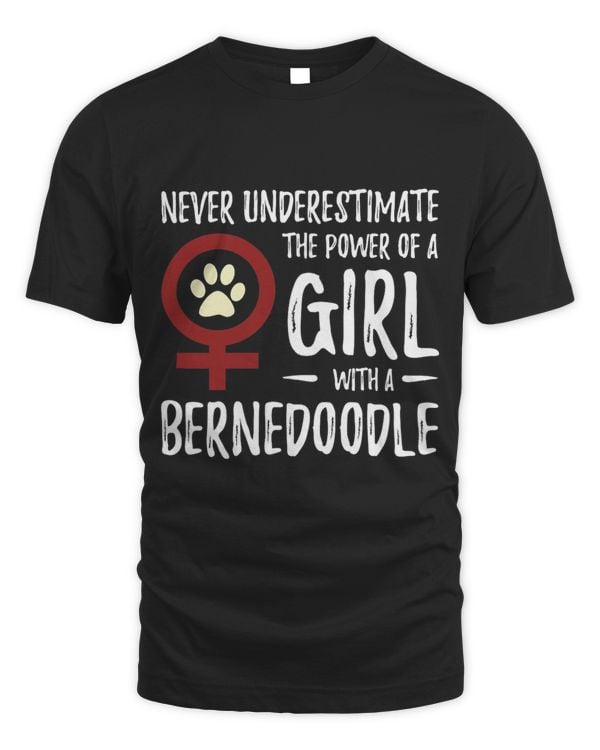 Power of Girl Bernedoodle Feminist Dog Mom Gift