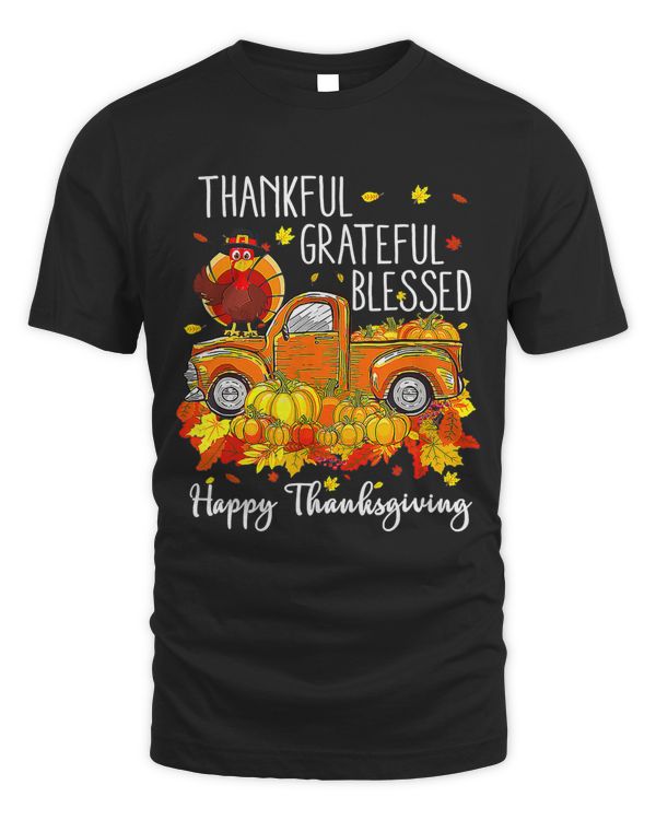 Fall Thanksgiving Turkey Pilgrim Thankful Grateful Blessed237