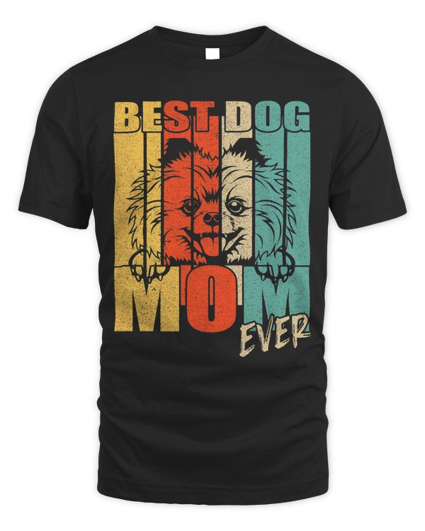 Best Dog Mom Ever Pomeranian Mama Vintage Retro