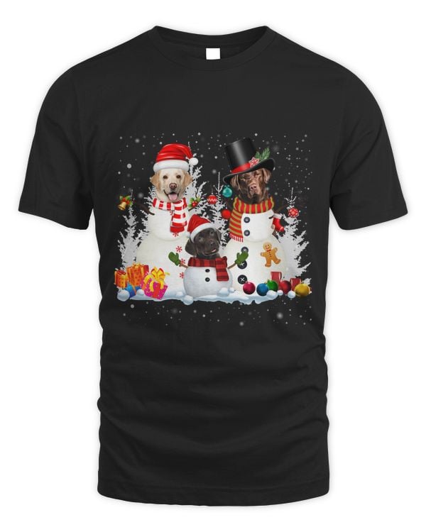 Black Lab Snowman Christmas Lights Santa Dog Xmas Pajamas