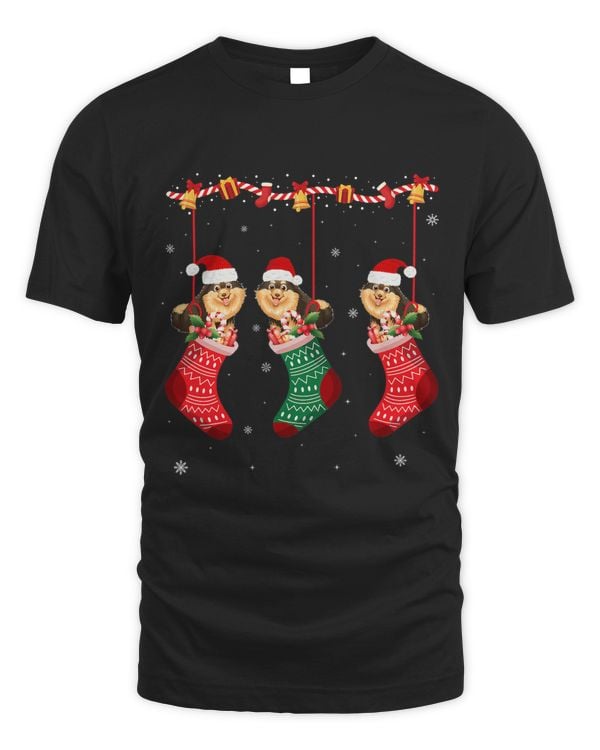 Matching Outfits for Holiday Pomeranian Dog Christmas Socks