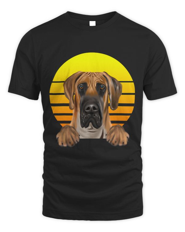 Vintage Sunset Brown Great Dane Dog Lover