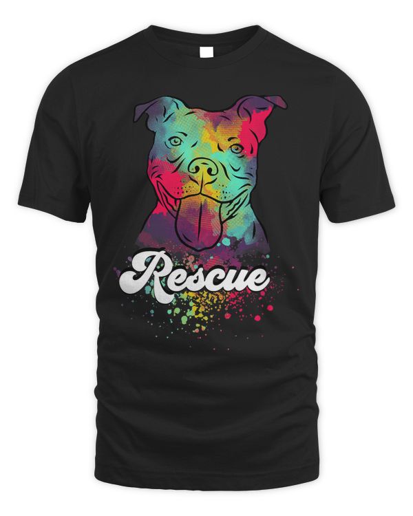 Rescue Pitbull Awareness Watercolor Animal Rescue