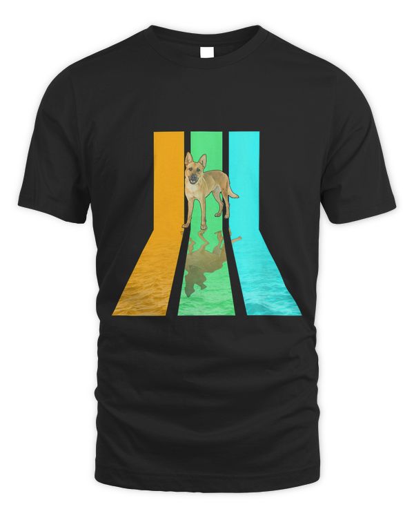 Retro 80s Vintage Style Carolina Dog