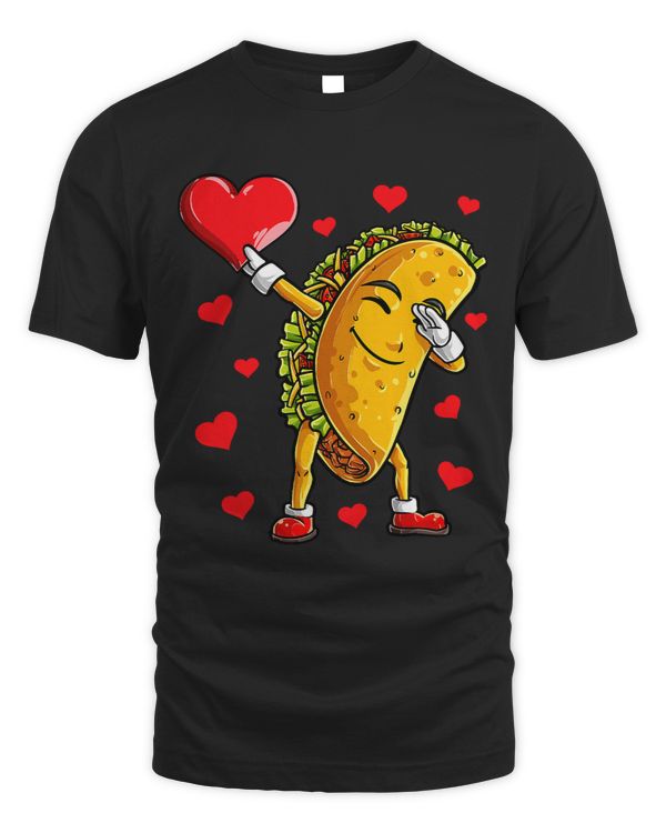 Dabbing Taco Heart Valentines Day Women Mexican Food Lover 139
