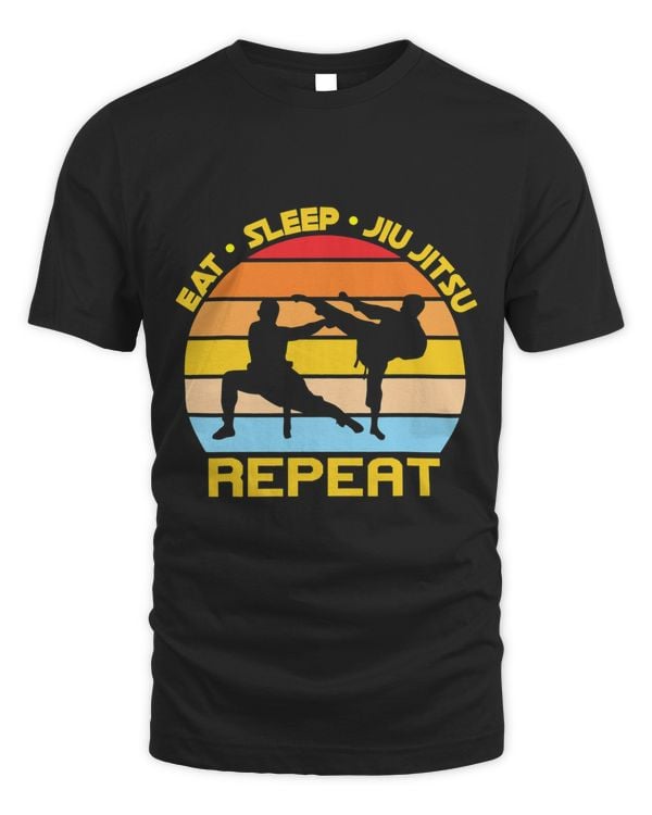 Funny Jiu Jitsu Eat Sleep Repreat Martial Arts 1