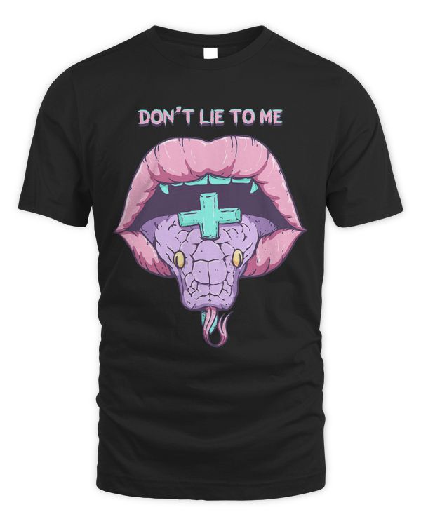 Dont Lie To Me Pastel Goth Vampire Lips Cross Snake Serpent 388
