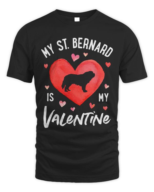 My St Bernard Is My Valentine Valentines Day Dog Lover Gifts 143