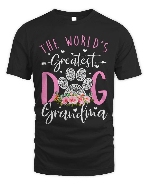 Funny Saying Pawma Best Dog Grandma Fur Puppy Grandmother