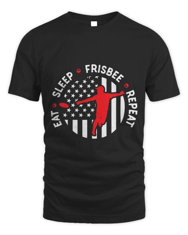 frisbee player eat sleep repeat graphic theme flag artistic