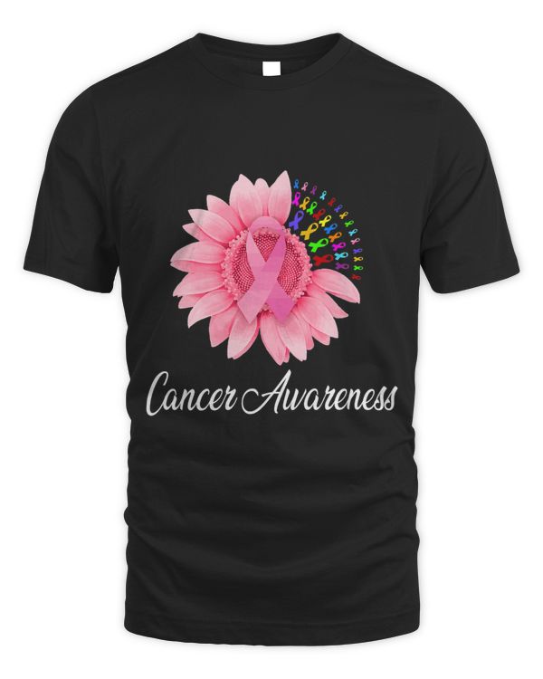 We Wear Pink All Cancer Matters Awareness Ribbon Graphic