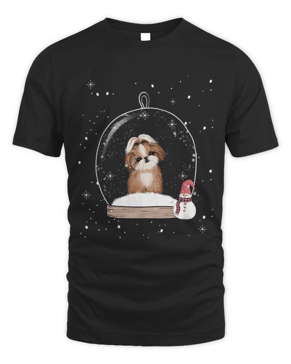 Christmas Shih Tzu Dog Snow Globe Pajama