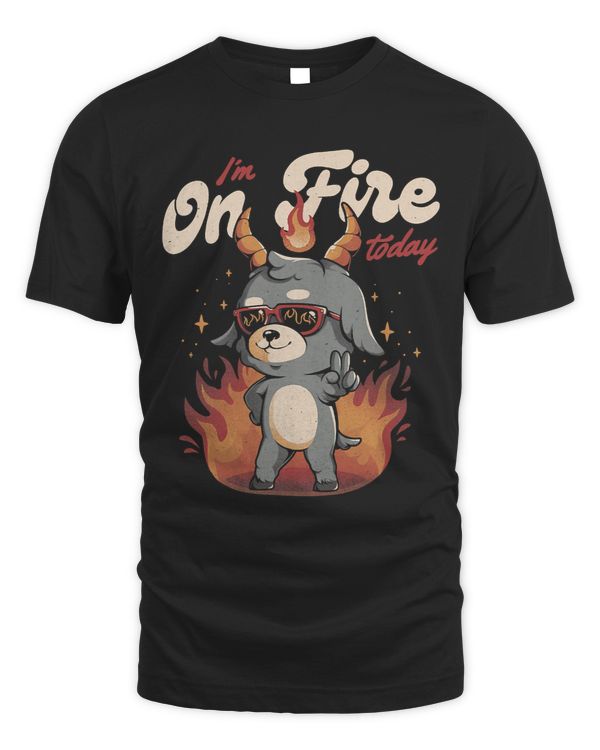 Halloween Im On Fire Today Sarcastic Cute Baphomet Satanic603
